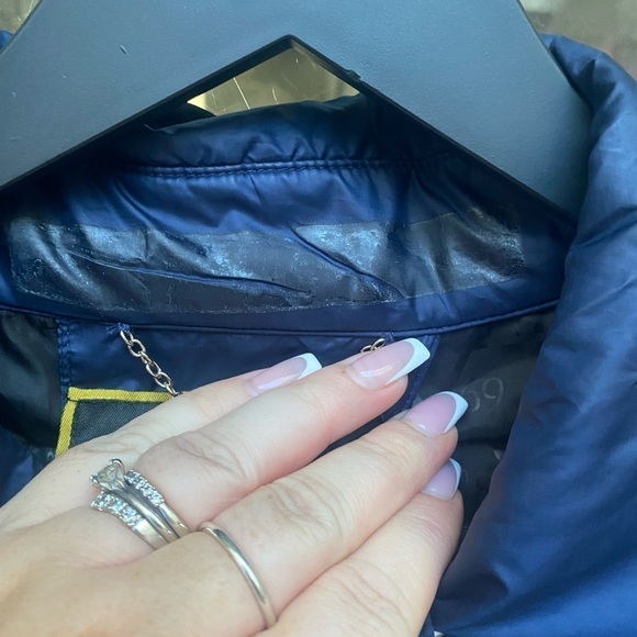 Versace 19.69 Navy Puffer Jacket with Silver Hardware 19V69 I Size: 2X - Picture 11 of 16